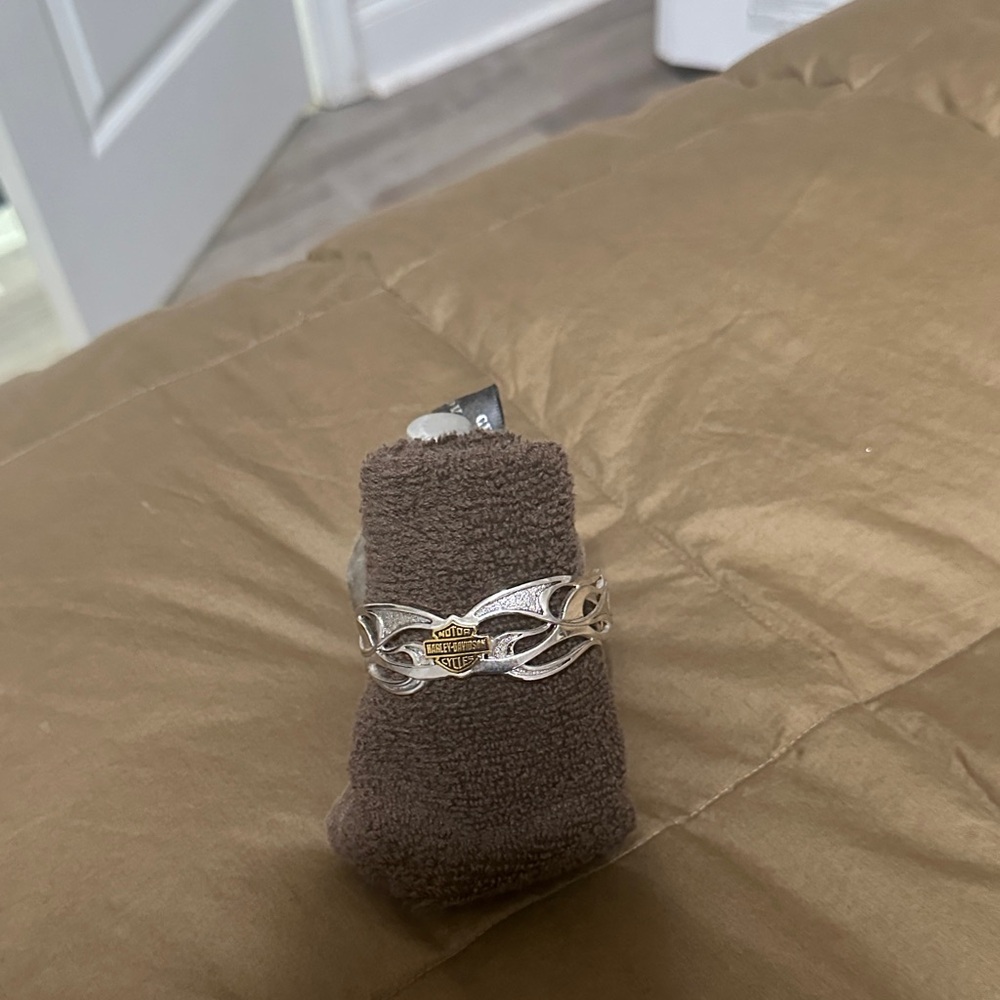 Harley-Davidson Silver and Gold Emblem Bracelet